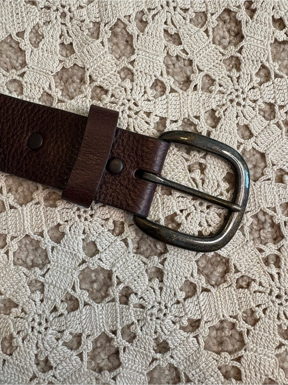 Justin Boots Men’s Top Grain Leather Brown Belt Size 42